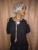 Prachtige shirt van 40 zgan zwart, Maat 38/40 (M), Zwart, Ophalen of Verzenden, Zo goed als nieuw