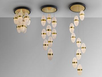 Exclusieve 9-lamps hanglamp luchter 9x LED 3000K Dimbaar beschikbaar voor biedingen