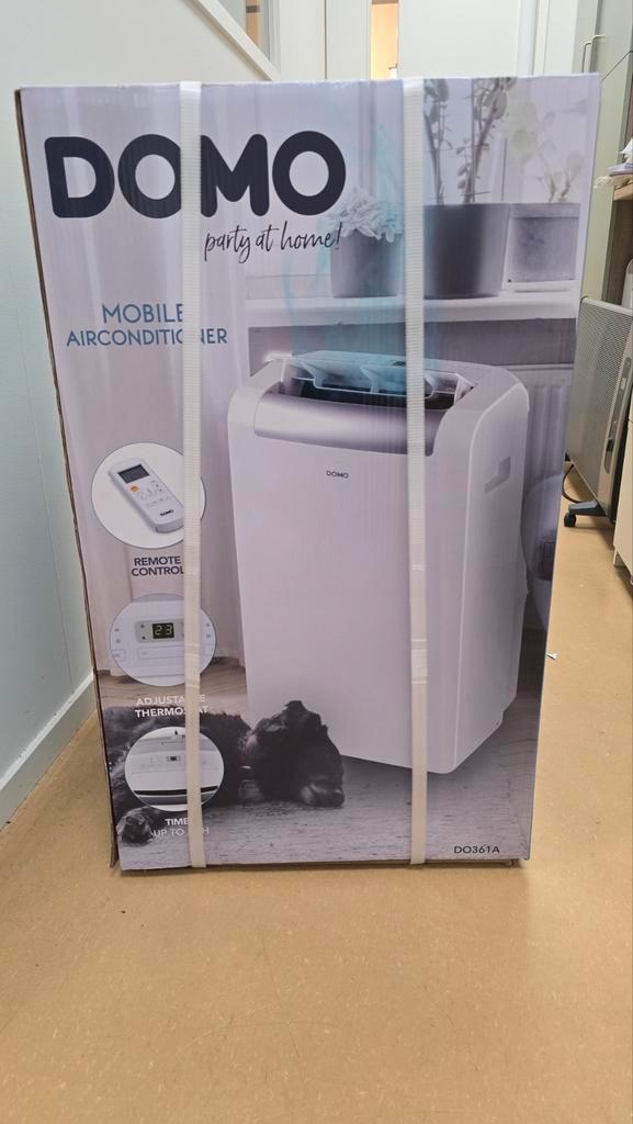 DOMO Mobiele Airco DO361A - 40m² - 12.000 BTU, Witgoed en Apparatuur, Airco's, Nieuw, Mobiele airco, Minder dan 60 m³, 3 snelheden of meer