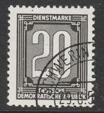 DDR 1956 3 Dienst 20p, Gest, Ophalen of Verzenden, DDR, Gestempeld