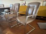 Zeer Exclusieve Eetkamerstoelen - Stoelen - Leder - RVS, Huis en Inrichting, Stoelen, Ophalen, Zo goed als nieuw, Stof, Vijf, Zes of meer stoelen