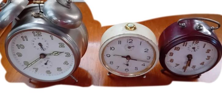 4 Jazz Frans brocante wekkers, Antiek en Kunst, Curiosa en Brocante, Verzenden