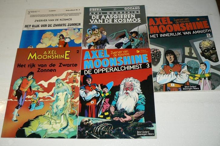 Verzameling van 5 Axel Moonshine albums. Ook losse verkoop., Boeken, Stripboeken, Zo goed als nieuw, Meerdere stripboeken, Ophalen of Verzenden