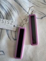 Zsiska Oorbellen roze/Zwart - Nieuw, Overige materialen, Hangers, Verzenden, Paars