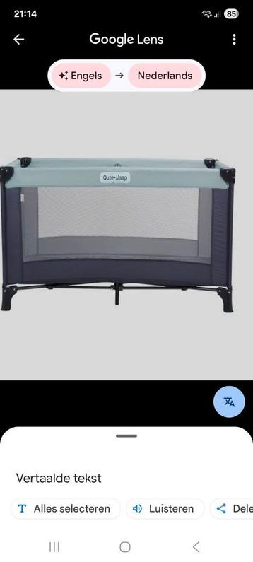 Zgan Qute campingbed Q-Sleep mint/antr./dikke matras/hoesl. beschikbaar voor biedingen