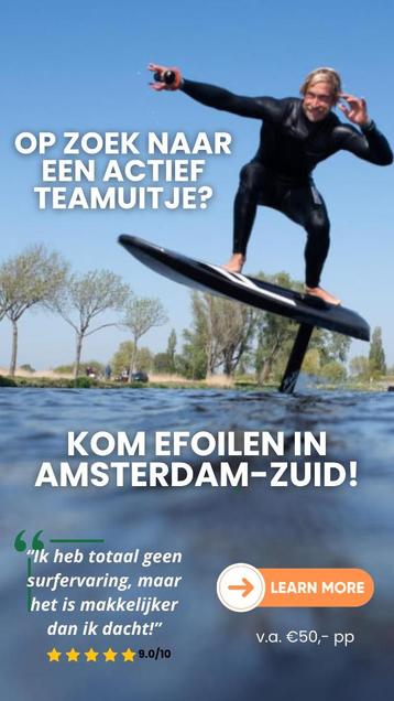 eFoilen – Uniek groeps- of teamuitje  beschikbaar voor biedingen