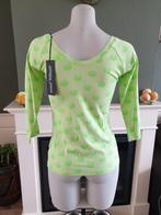 Juffrouw Jansen top shirt v hals S 36 lime €10 incl verz NL, Nieuw, Groen, Lange mouw, Maat 36 (S)