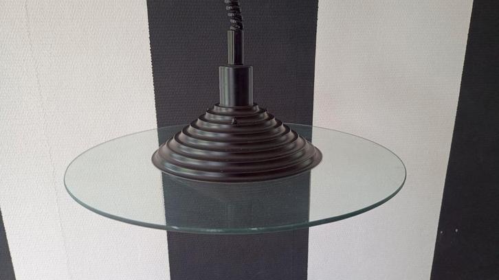 Vintage space age ufo hanglamp Aromec Sacla Varedo Italy, Huis en Inrichting, Lampen | Hanglampen, Gebruikt, 50 tot 75 cm, Glas