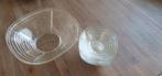TE KOOP GLAZEN DESSETSCHAAL EN KOMMETJES, Ophalen, Zo goed als nieuw, Glas of Kopje