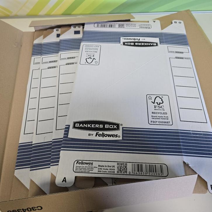 24x Archiefdozen Bankers Box by Fellowes, Diversen, Schrijfwaren, Nieuw