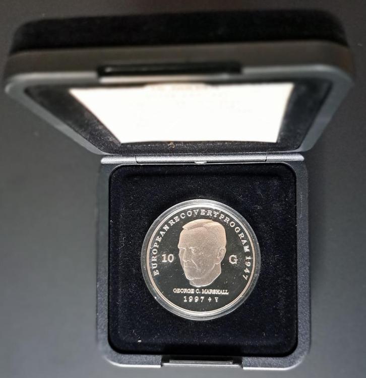 Zilveren 10 gulden 1997 PROOF, Postzegels en Munten, Munten | Nederland, 10 gulden, Koningin Beatrix, Zilver, Ophalen of Verzenden