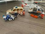 Helikopter, ambulance, motoragent playmobil met poppetjes, Kinderen en Baby's, Speelgoed | Playmobil, Complete set, Ophalen of Verzenden