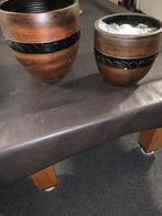 Te koop diverse bloempotten, Tuin en Terras, Bloempotten, Rond, Zo goed als nieuw, Minder dan 40 cm, Aardewerk
