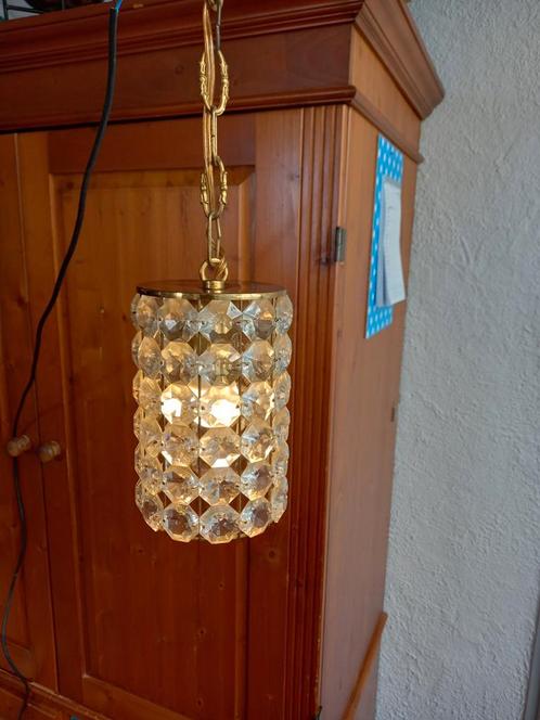 Vintage jaren '70 plafondlampje., Huis en Inrichting, Lampen | Hanglampen, Gebruikt, Minder dan 50 cm, Glas, Metaal, Ophalen of Verzenden