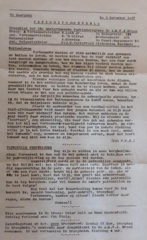 SC_11	Scouting Padvinders	Periodiek Drukwerk Poststuk	nov-37, Verzamelen, Scouting, Gebruikt, Boek of Tijdschrift, Ophalen of Verzenden