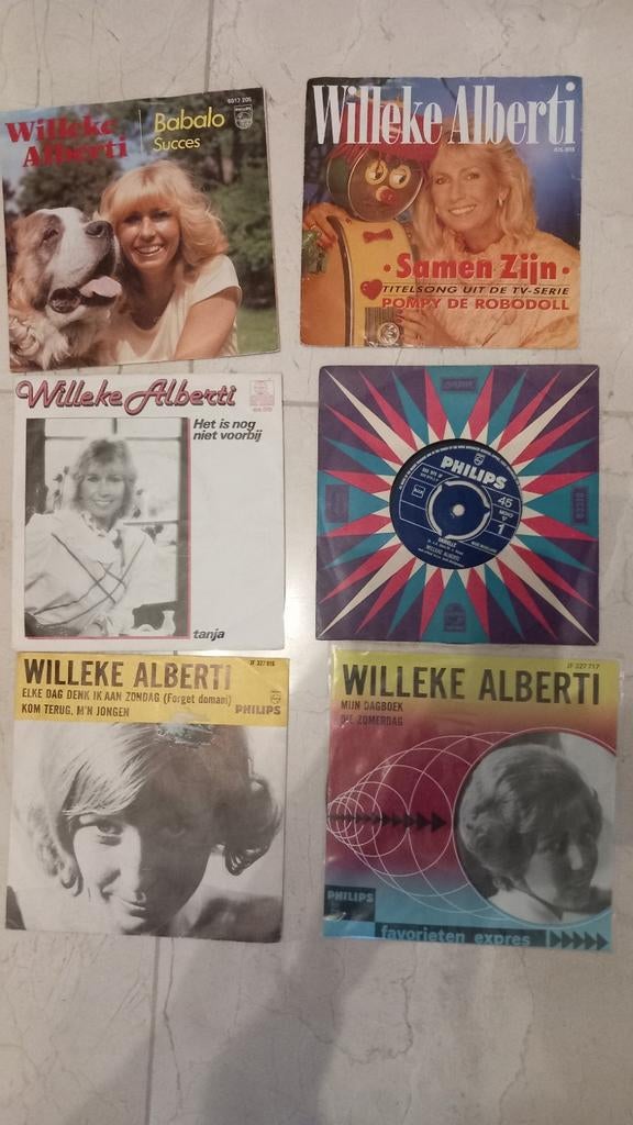 Verzameling single Willeke Alberti, Ophalen of Verzenden, Gebruikt, Overige formaten, Levenslied of Smartlap