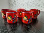 Vintage servies, rood, bloemen, SMF Innsbruck, Huis en Inrichting, Keuken | Servies, Ophalen of Verzenden, Zo goed als nieuw, Aardewerk