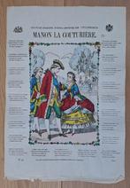 centsprent kinderprent - Epinal - Manon La Couturière (B), Antiek en Kunst, Antiek | Schoolplaten, Ophalen of Verzenden, Overige thema's