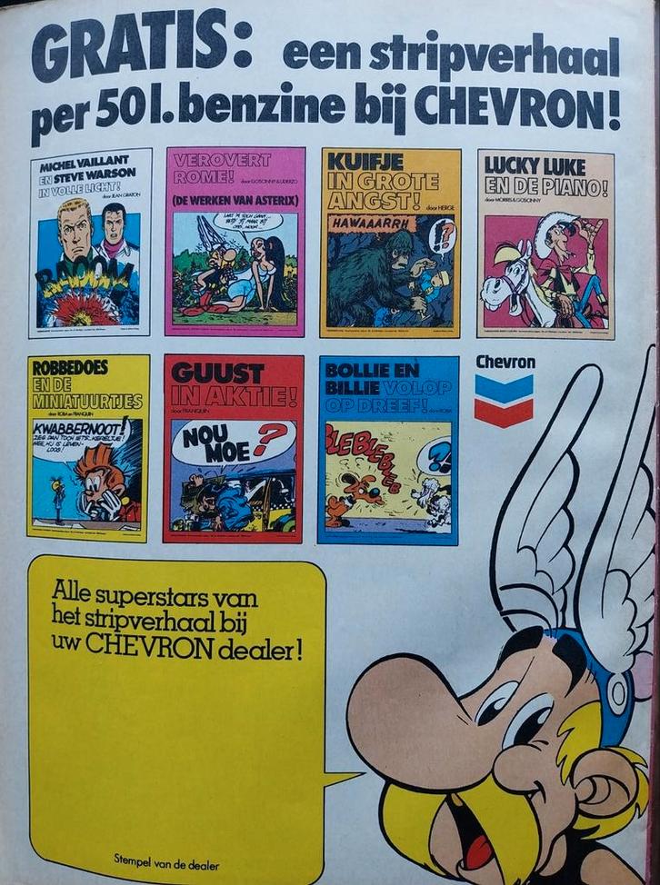 2 stripboeken Chevron 1976, Verzamelen, Stripfiguren, Zo goed als nieuw, Asterix en Obelix, Ophalen of Verzenden