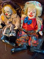 Twee Vintage Clown Poppen, Ophalen of Verzenden, Gebruikt, Pop