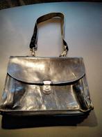 Vintage kantoortas, Gebruikt, Zwart, Aktetas of Boekentas, Leer