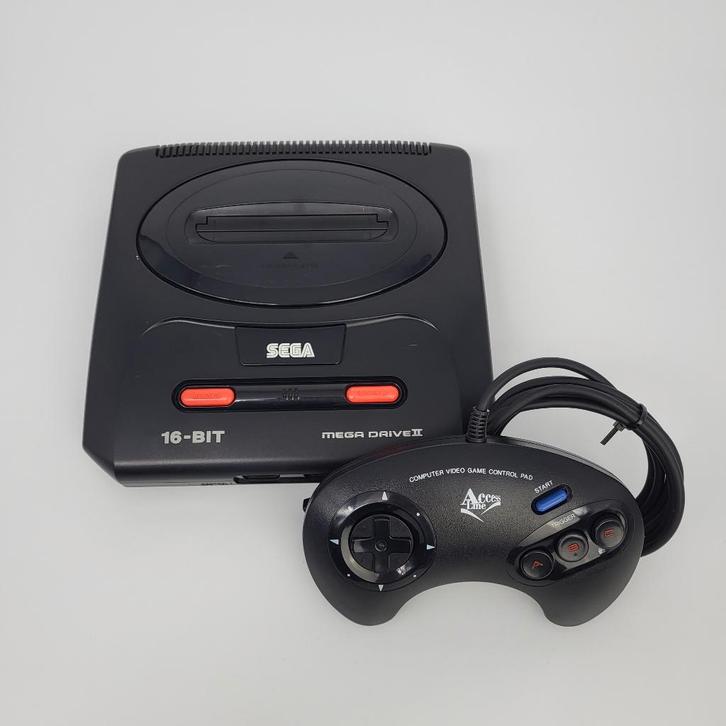 SEGA Mega Drive II 16 Bit Console - Basic Set met controller, Spelcomputers en Games, Spelcomputers | Sega, Gebruikt, Mega Drive