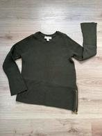 Michael Kors trui met goudkleurige rits olijfgroen S, Michael Kors, Ophalen of Verzenden, Zo goed als nieuw, Maat 36 (S)