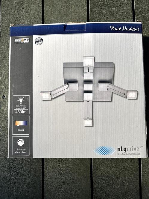 Moderne LED Plafondlamp (Paul Neuhaus), Huis en Inrichting, Lampen | Plafondlampen, Nieuw, Metaal, Ophalen
