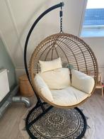 Xenos Cocoon XL hangstoel incl. kussens - z.g.a.n., Huis en Inrichting, Stoelen, Ophalen, Bruin, Riet of Rotan, Zo goed als nieuw