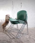 Jimmy Car Katwijk stoelen mintgroen chroom sept 1992, Huis en Inrichting, Stoelen, Gebruikt, Overige kleuren, Vintage, Ophalen of Verzenden