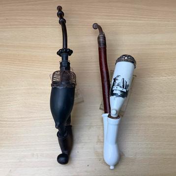 2 antieke rouw pijpen beschikbaar voor biedingen