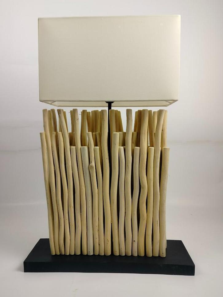 Lamp van drijfhout - Model 3, Huis en Inrichting, Lampen | Tafellampen, Nieuw, 50 tot 75 cm, Hout, Ophalen of Verzenden