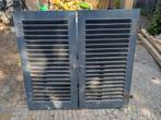 Hardhouten shutters/ luiken antraciet, Raamkozijn, Zo goed als nieuw, Hout, Ophalen
