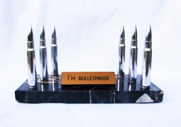 Mancave / kantoor decoratie : I'm bulletproof" beschikbaar voor biedingen
