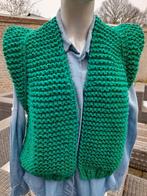 Nieuw handgebreid groen Gilet model Kiro by Kim, Ophalen of Verzenden, Nieuw, Groen