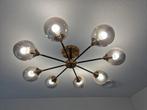 Moderne plafondlamp met glazen bollen, Ophalen of Verzenden, Gebruikt, Glas, Modern