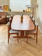 Vintage eetkamertafel Skovby Deens design hout jaren 50/60, Huis en Inrichting, Ophalen, Gebruikt, 100 tot 150 cm, Teakhout