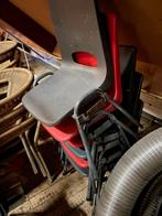 9 Grijze Stoelen - Gebruikt, Huis en Inrichting, Stoelen, Gebruikt, Ophalen of Verzenden, Metaal, Grijs