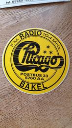 Sticker FM Radio Chicago zender piraat  BAKEL, Ophalen of Verzenden, Zo goed als nieuw