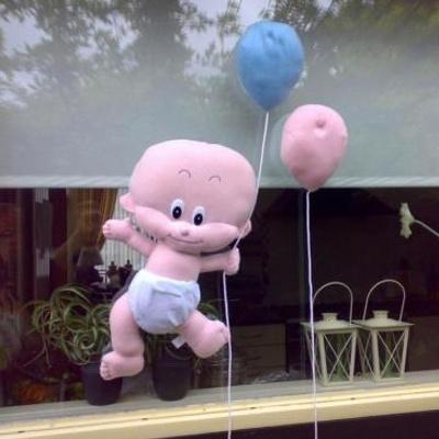 Geboortebord 3D RAAMBABY huren babyspullen, Kinderen en Baby's, Kraamcadeaus en Geboorteborden, Zo goed als nieuw, Geboortebord