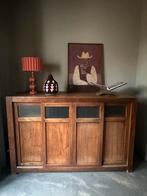 Indonesisch hard houten dressoir, Huis en Inrichting, Kasten | Dressoirs, Ophalen, 100 tot 150 cm, Met deur(en), Teakhout