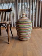 Afrikaanse zeegras opbergmand multicolor handgemaakt senegal, Huis en Inrichting, Woonaccessoires | Schalen en Manden, Overige materialen