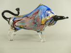 Elegant glazen beeld van een stier Murano-stijl  38 cm, Ophalen of Verzenden