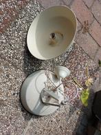 2 creme kleurige hanglampen, Ophalen, Gebruikt, 25 tot 50 cm, Crème