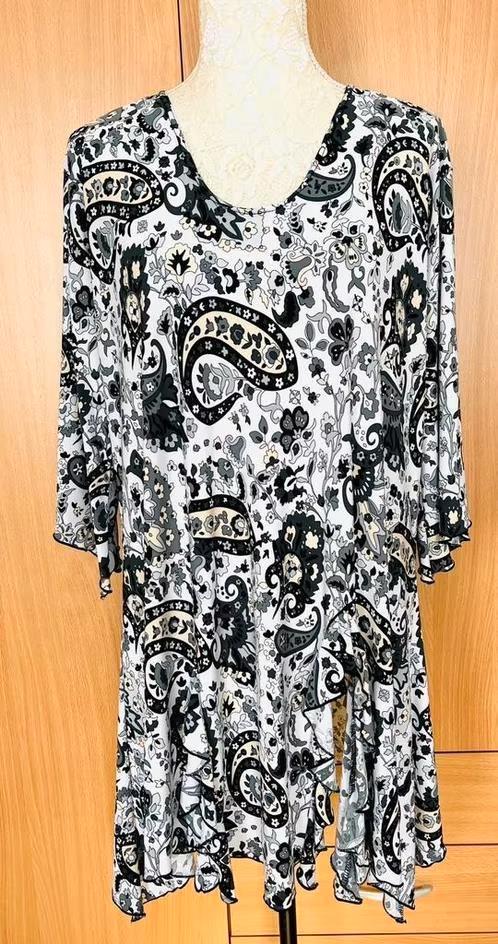 Magna Paisley tuniek maat 46/48 [vj], Kleding | Dames, Blouses en Tunieken, Zo goed als nieuw, Maat 46/48 (XL) of groter, Grijs