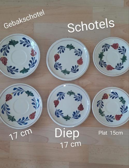 Boerenbont schotels en schaal, Huis en Inrichting, Keuken | Servies, Zo goed als nieuw, Boerenbont, Aardewerk, Ophalen