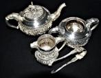Antiek sterling zilver India Madras theeservies anno 1899, Ophalen of Verzenden, Zilver