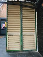 4 Grote Franse louvre luiken hout, tussenwand horeca, winkel, Doe-het-zelf en Verbouw, Deuren en Horren, Gebruikt, Minder dan 80 cm