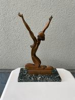 Art Deco - bronzen beeld op marmeren voet, Ophalen