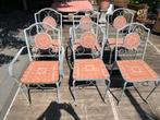 Ibiza look tuin stoelen, Ophalen, Gebruikt, Metaal